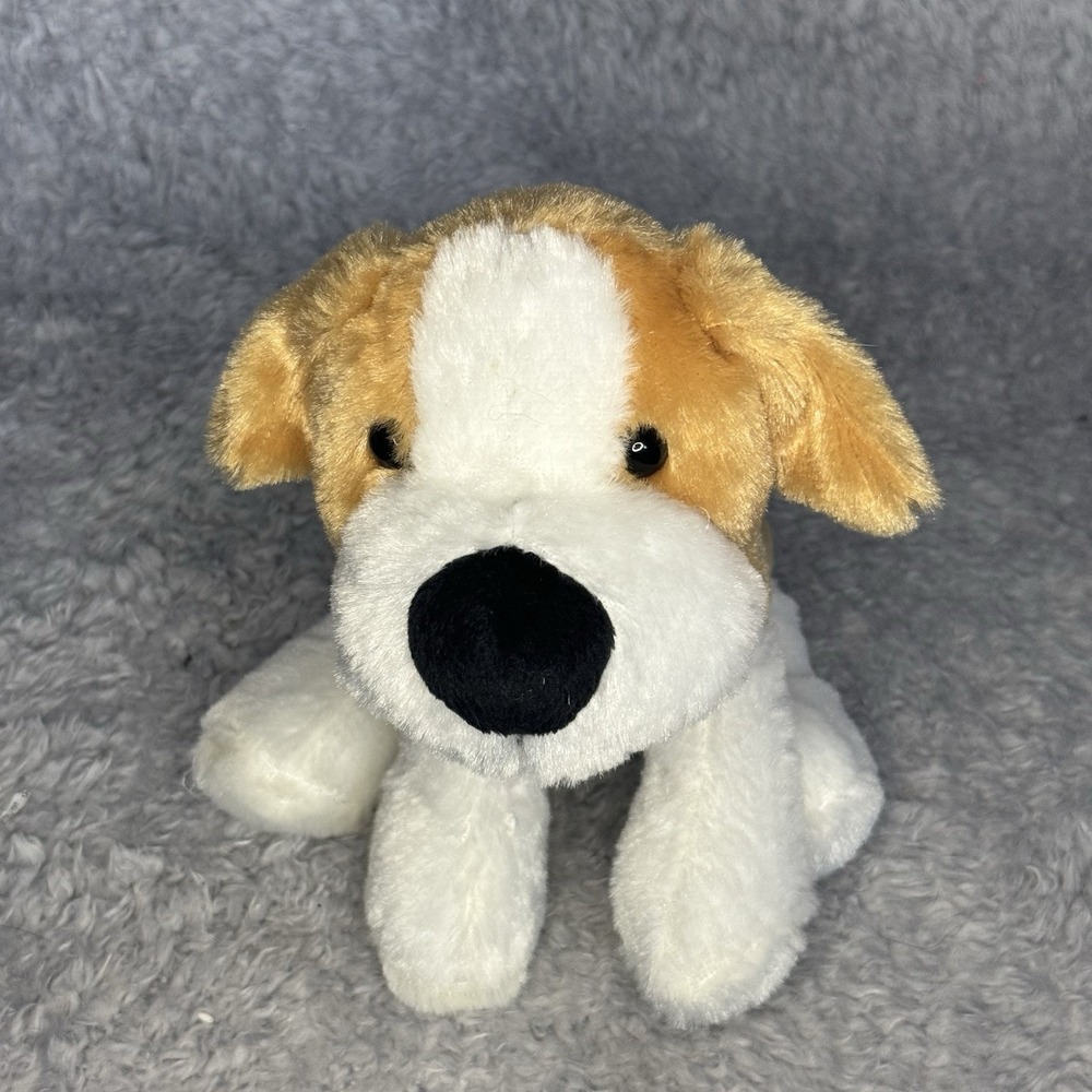 Dan Dee Puppy Dog Brown White Plush 8" Soft Stuffed Animal Toy